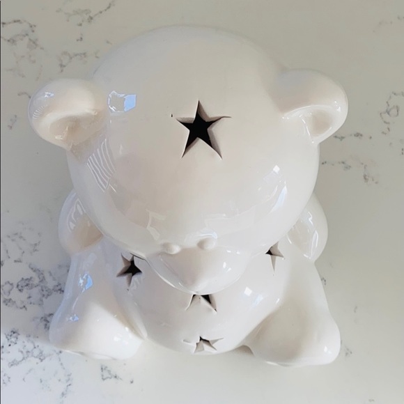 Lila & Jack White Ceramic Bear Cordless Lamp - Picture 7 of 15